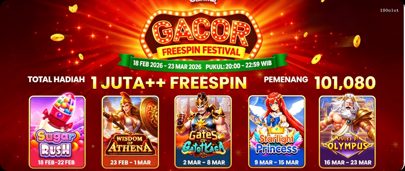 Login 180slot Sekarang Bonus Melimpah